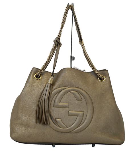 gucci soho leather chain handbag|Gucci soho tote bag medium.